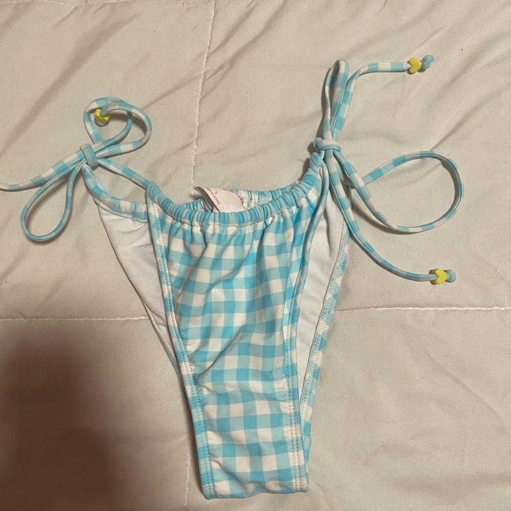 Stoney Clover X Target Blue Gingham Swimsuit Bottoms. VERY CHEEKY.